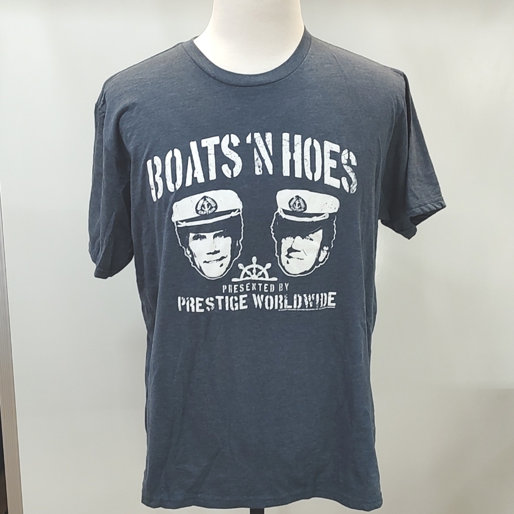 Step Brothers Movie graphic T-shirt Sz XL Prestige Worldwide Boats n Hoes